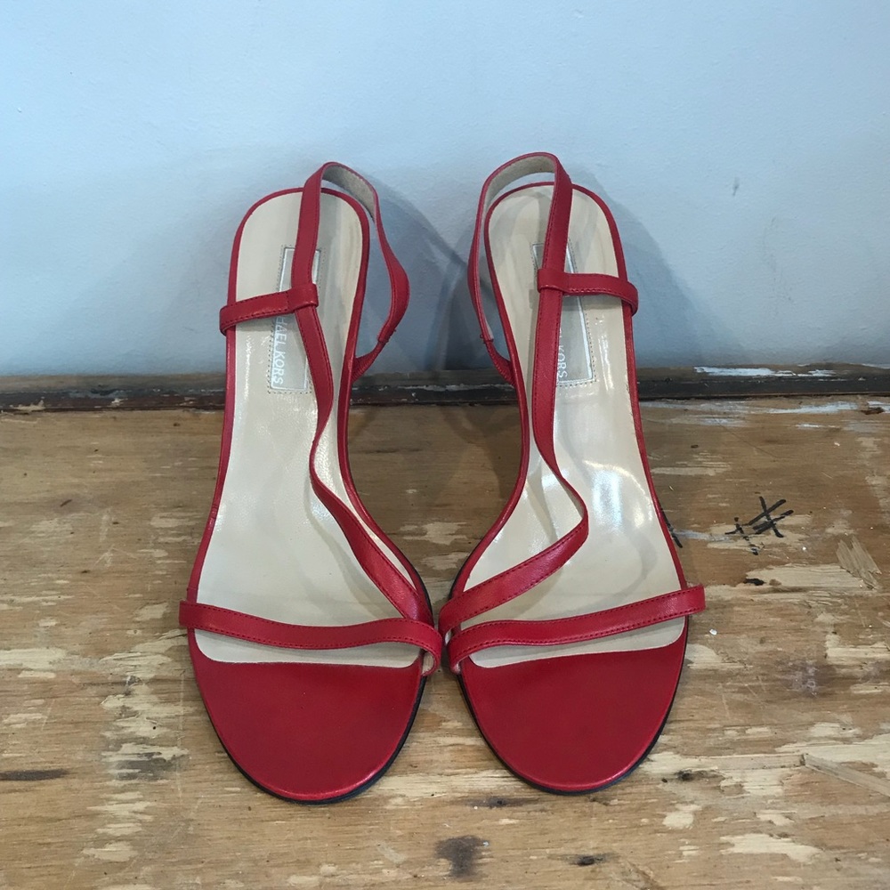 Michael Kors (Hight End) Red Leather Sandals